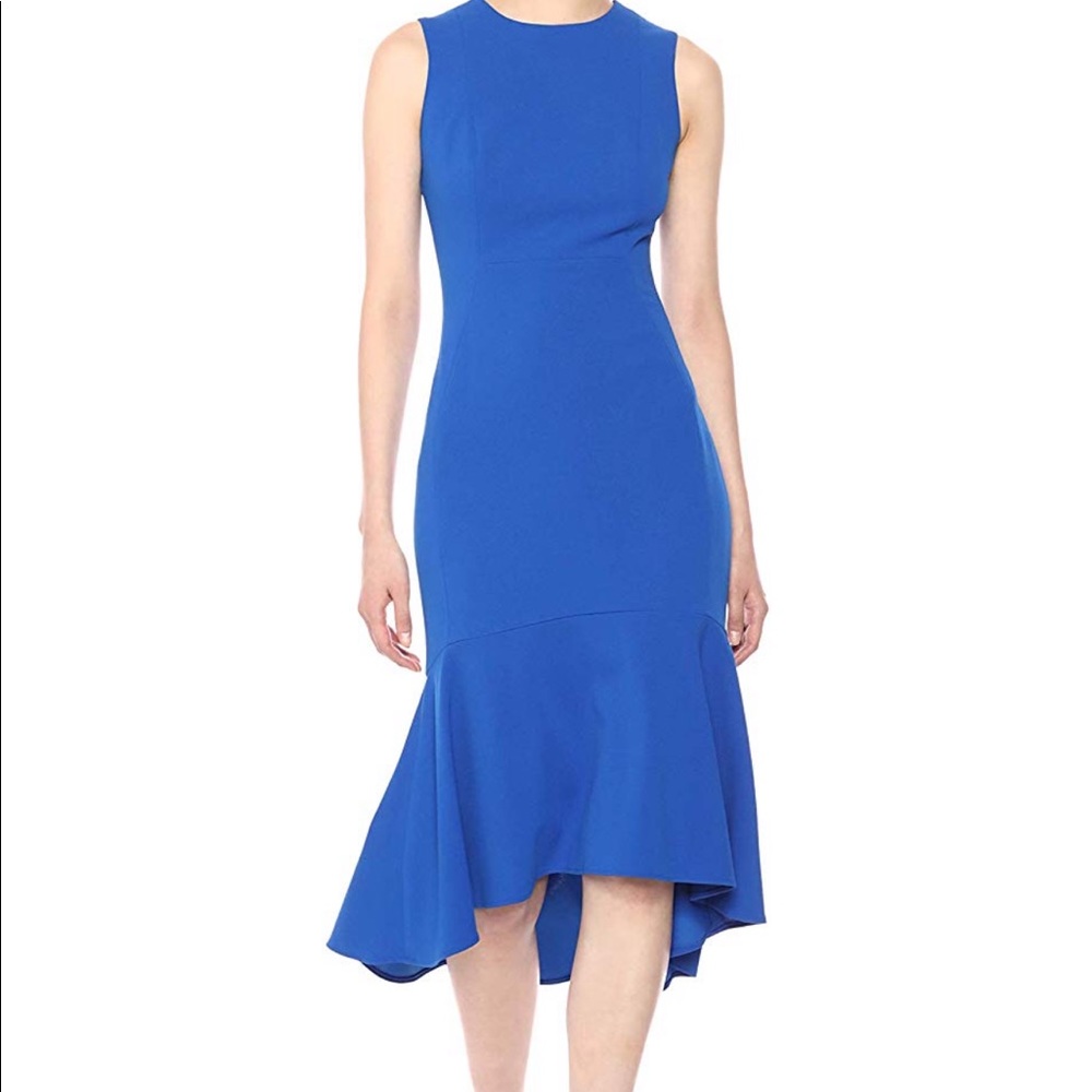 Calvin Klein Drop Hem Blue Dress
